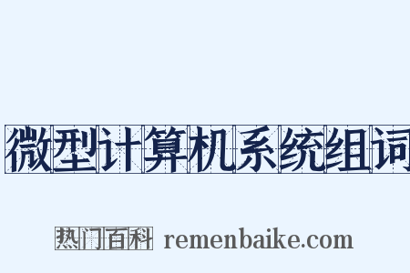 微型计算机系统组词是什么意思的图片